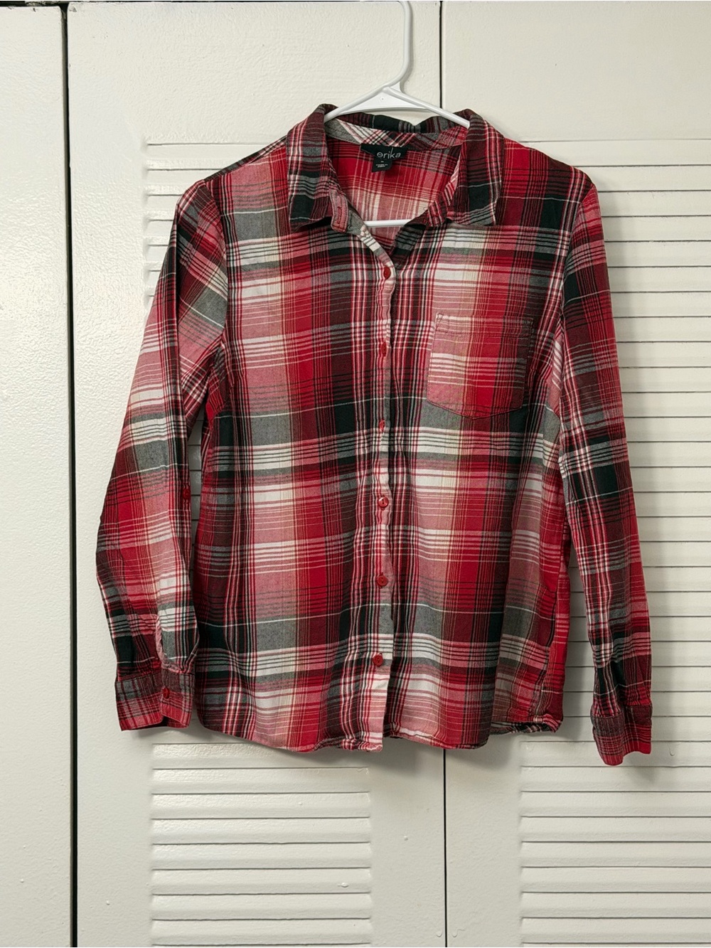 Erika Red Plaid Button-Down Shirt for Men